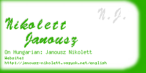 nikolett janousz business card